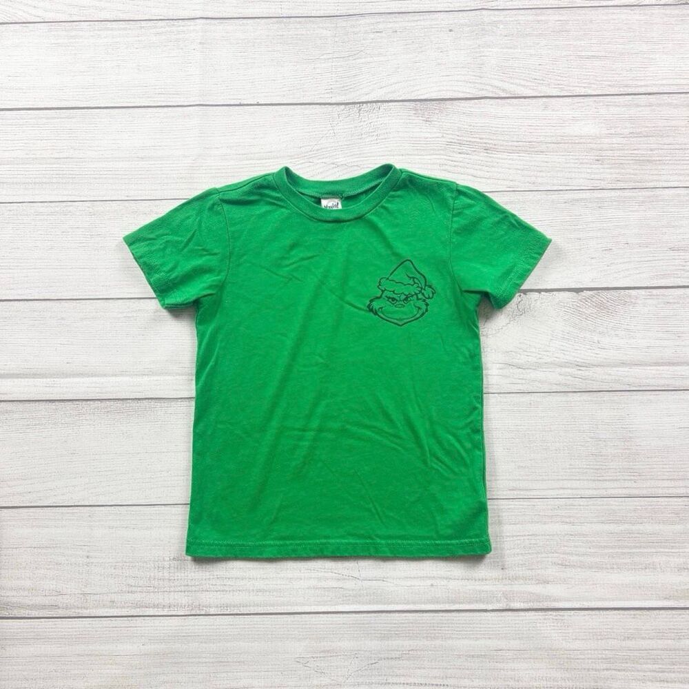Kavio! Dr Seuss Grinch Vibes Graphic Green T-Shirt Holiday 5T